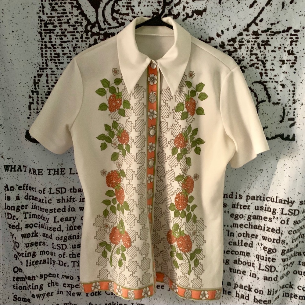 Vintage 1960s floral button up